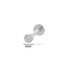 Puncture Earrings Titanium Alloy Heart Shape Electroplating For Women