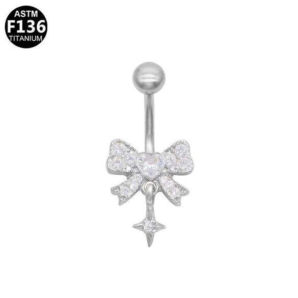 Puncture Jewelry Belly Button Ring Zinc Alloy Heart Shape Unisex
