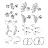 Puncture Jewelry Set Stainless Steel Star Fashion Earrings Ear Clip Ear Nail Cartilage Ear Bone