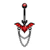 Puncture Jewelry Stainless Steel And Copper Bat Nose Ring Inverted Belly Button Ring Breast Ring Industrial Earrings Geometric Style Electroplated Unisex