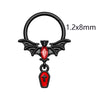 Puncture Jewelry Stainless Steel And Copper Bat Nose Ring Inverted Belly Button Ring Breast Ring Industrial Earrings Geometric Style Electroplated Unisex