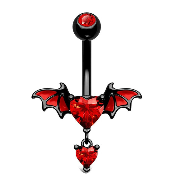 Puncture Jewelry Stainless Steel And Copper Bat Nose Ring Inverted Belly Button Ring Breast Ring Industrial Earrings Geometric Style Electroplated Unisex