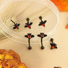 Puncture Jewelry Stainless Steel And Copper Bat Nose Ring Inverted Belly Button Ring Breast Ring Industrial Earrings Geometric Style Electroplated Unisex