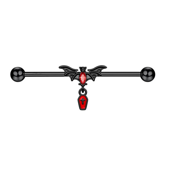 Puncture Jewelry Stainless Steel And Copper Bat Nose Ring Inverted Belly Button Ring Breast Ring Industrial Earrings Geometric Style Electroplated Unisex