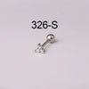 Puncture Jewelry Stainless Steel Ear Nail With Flower Pattern Electroplated