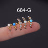 Puncture Jewelry Stainless Steel Geometric Electroplating For Women