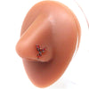 Puncture Jewelry Stainless Steel Heartshaped Electroplated Belly Button Ring Bat Chest Ring Nose Nail Ear Bone Nail