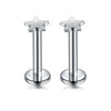 Puncture Jewelry Stainless Steel Heartshaped Lip Nail With Zircon And Electroplating Treatment