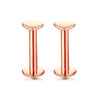 Puncture Jewelry Stainless Steel Heartshaped Lip Nail With Zircon And Electroplating Treatment
