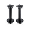 Puncture Jewelry Stainless Steel Heartshaped Lip Nail With Zircon And Electroplating Treatment