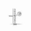 Puncture Jewelry Titanium Alloy Drop Shape Electroplated For Women