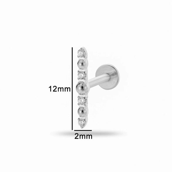Puncture Jewelry Titanium Alloy Drop Shape Electroplated For Women