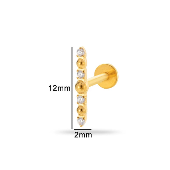 Puncture Jewelry Titanium Alloy Drop Shape Electroplated For Women