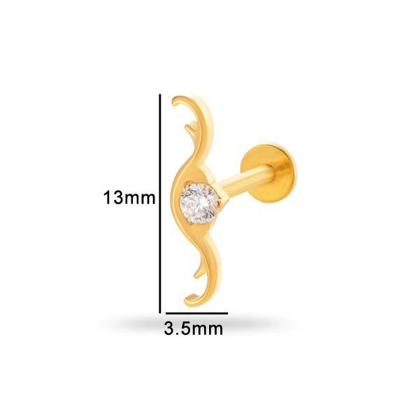 Puncture Jewelry Titanium Alloy Drop Shape Electroplated For Women