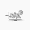 Puncture Jewelry Titanium Alloy Drop Shape Electroplated For Women