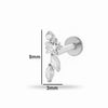 Puncture Jewelry Titanium Alloy Drop Shape Electroplated For Women