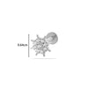 Puncture Jewelry Titanium Alloy Flower Style Electroplated For Women