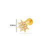 Puncture Jewelry Titanium Alloy Flower Style Electroplated For Women