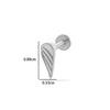 Puncture Jewelry Titanium Alloy Flower Style Electroplated For Women