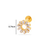 Puncture Jewelry Titanium Alloy Flower Style Electroplated For Women