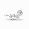 Puncture Jewelry Titanium Alloy Heart Shape Electroplated For Women