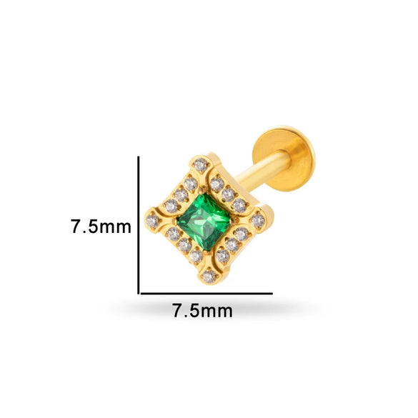 Puncture Jewelry Titanium Alloy Heart Shape Electroplated For Women