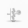 Puncture Jewelry Titanium Alloy Heart Shape Electroplated For Women