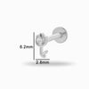 Puncture Jewelry Titanium Alloy Heart Shape Electroplated For Women