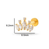 Puncture Jewelry Titanium Alloy Heart Shape Electroplated For Women