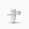 Puncture Jewelry Titanium Alloy Heart Shape Electroplated For Women