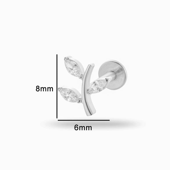 Puncture Jewelry Titanium Alloy Heart Shape Electroplated For Women