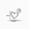 Puncture Jewelry Titanium Alloy Heart Shape Electroplated For Women
