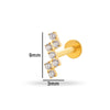 Puncture Jewelry Titanium Alloy Heart Shape Electroplated For Women