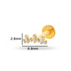 Puncture Jewelry Titanium Alloy Heart Shape Electroplated For Women