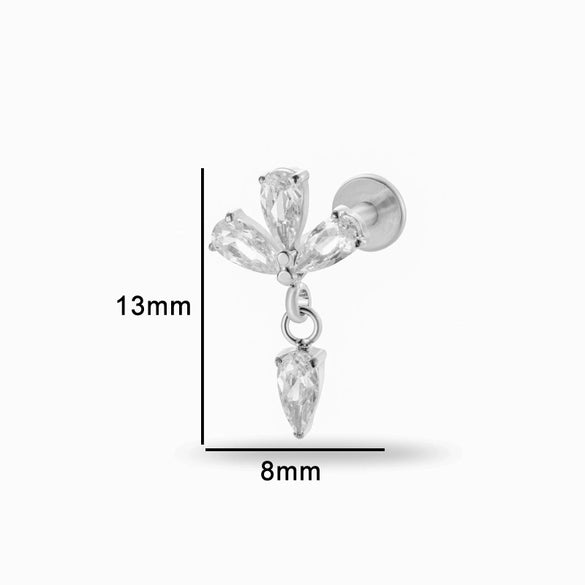 Puncture Jewelry Titanium Alloy Heart Shape Electroplated Pendant For Women