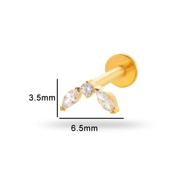 Puncture Jewelry Titanium Alloy Heart Shape Electroplated Pendant For Women