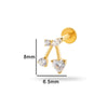 Puncture Jewelry Titanium Alloy Heart Shape Electroplated Pendant For Women