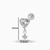 Puncture Jewelry Titanium Alloy Heart Shape Electroplated Pendant For Women