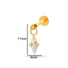 Puncture Jewelry Titanium Alloy Water Drop Shape Zircon Pendant With Inner Teeth Screw Rod Electroplated For Women