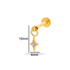 Puncture Jewelry Titanium Alloy Water Drop Shape Zircon Pendant With Inner Teeth Screw Rod Electroplated For Women