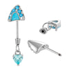 Puncture Jewelry Titanium Steel Love Cross Pendant With Kitten Ear Shape Animal Zodiac Pattern Electroplated For Women Fashion Style
