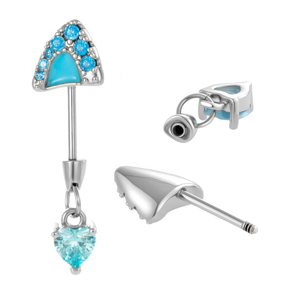 Puncture Jewelry Titanium Steel Love Cross Pendant With Kitten Ear Shape Animal Zodiac Pattern Electroplated For Women Fashion Style