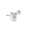 Puncture Ornaments Stainless Steel Copper Zircon Love Butterfly Bow Tie Electroplated For Women