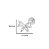 Puncture Ornaments Stainless Steel Copper Zircon Love Butterfly Bow Tie Electroplated For Women