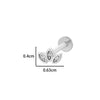 Puncture Ornaments Stainless Steel Copper Zircon Love Butterfly Bow Tie Electroplated For Women