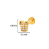 Puncture Ornaments Stainless Steel Copper Zircon Love Butterfly Bow Tie Electroplated For Women