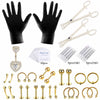 Puncture Tools Set Stainless Steel Heart Pattern Electroplated Unisex