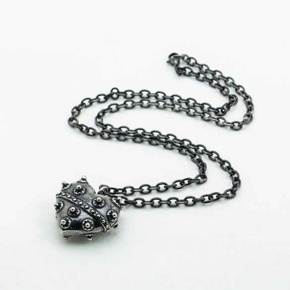 Punk Dark Style Titanium Steel Heart Shape Pendant Necklace