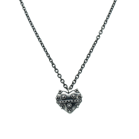 Punk Dark Style Titanium Steel Heart Shape Pendant Necklace