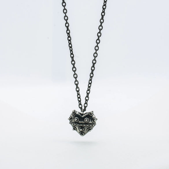 Punk Dark Style Titanium Steel Heart Shape Pendant Necklace